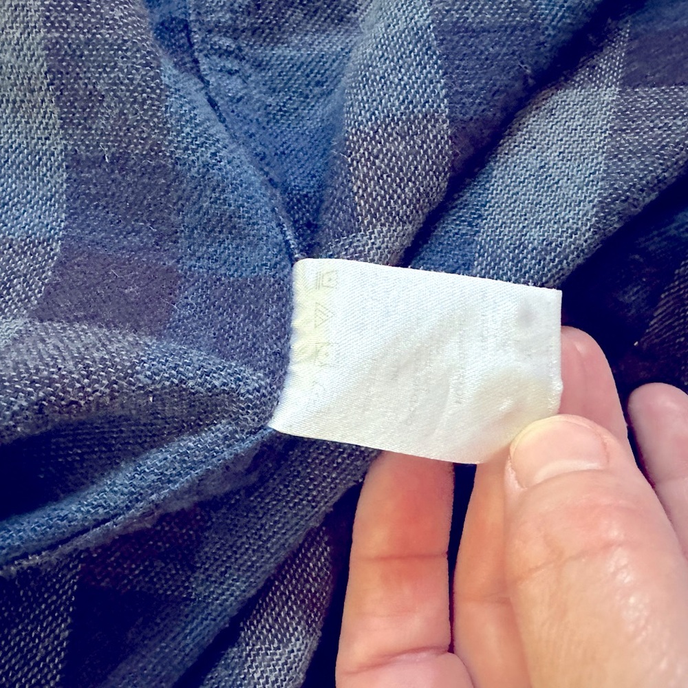 Weatherproof medium weight blue plaid flannel men’s shirt medium - Picture 6 of 7